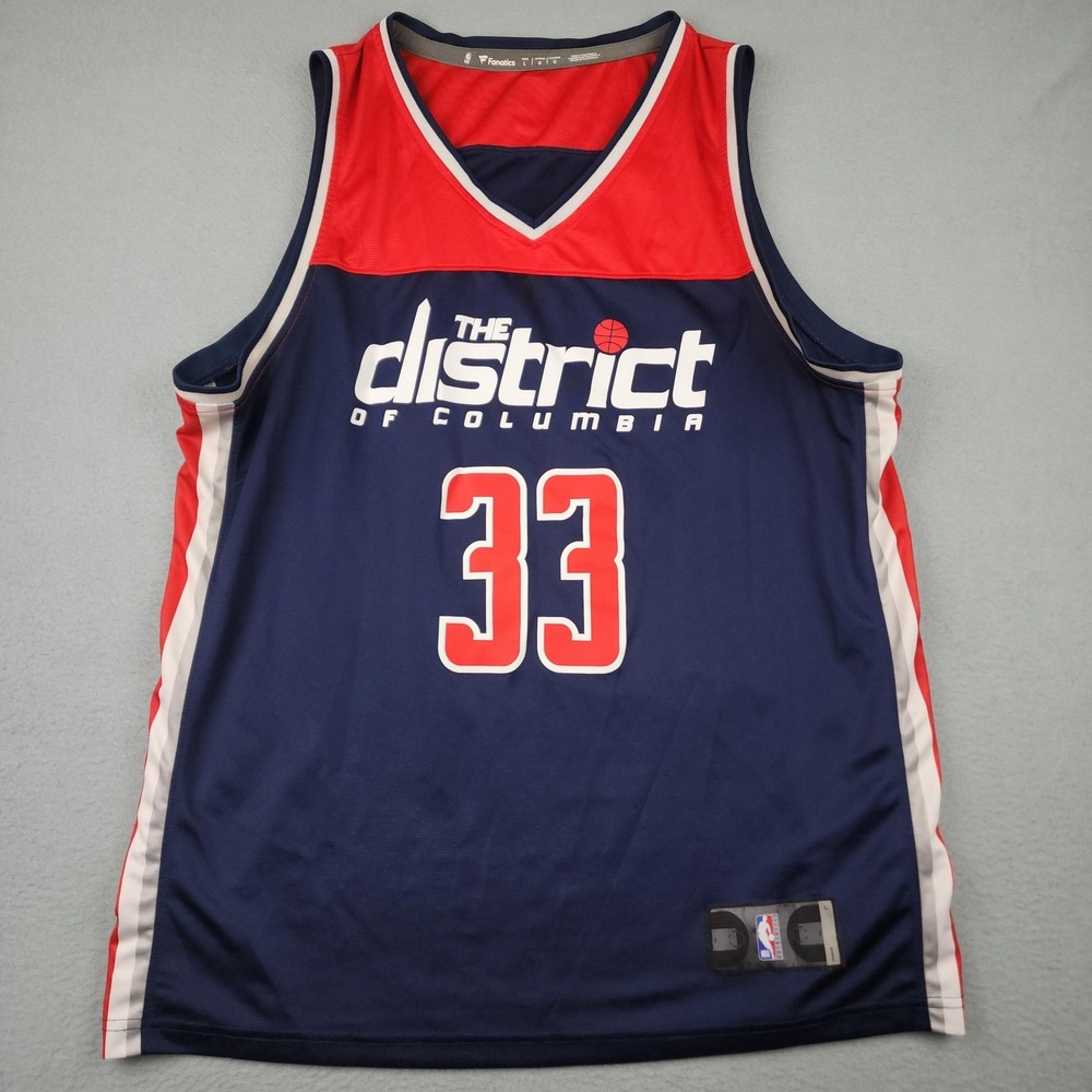 Washington Wizards Jersey Mens Large Blue NBA Basketball Kyle Kuzma 33 Fanatics